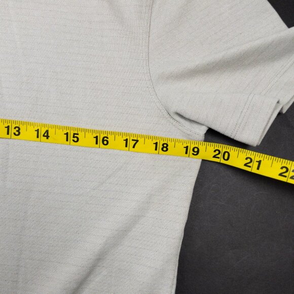 Lululemon Evolution Polo Men's Fits Small Light Gray Striped Stretch Shirt - Picture 12 of 12